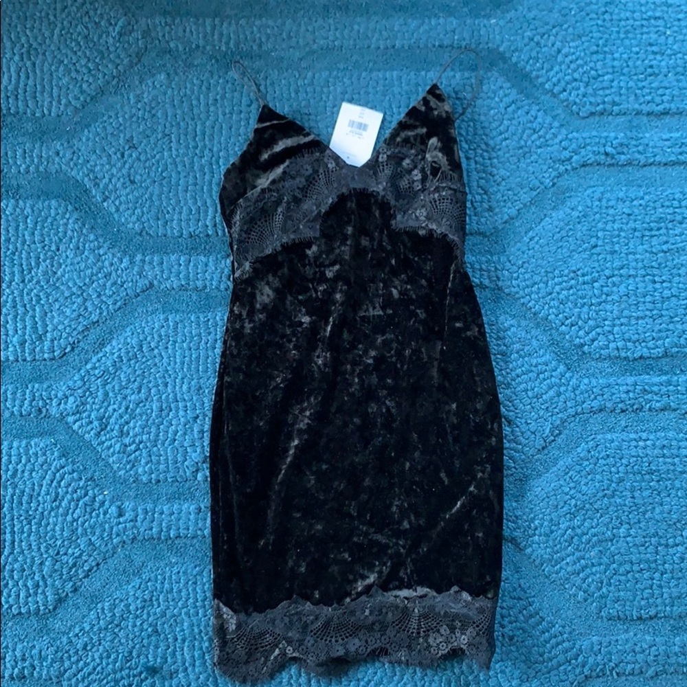 Topshop dress velvet/lace